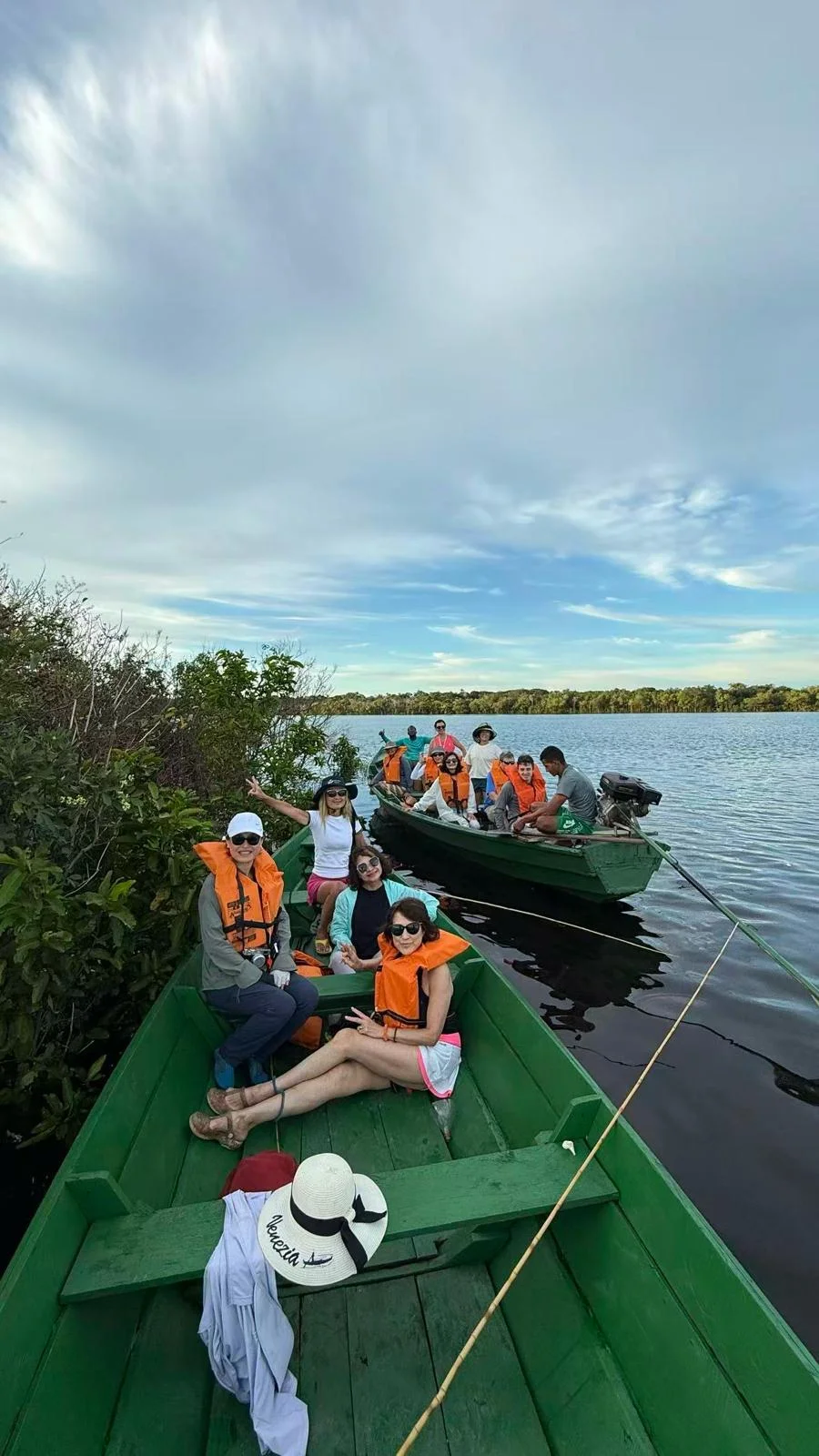 Pirarucu durante experiência de pesca na Amazônia
